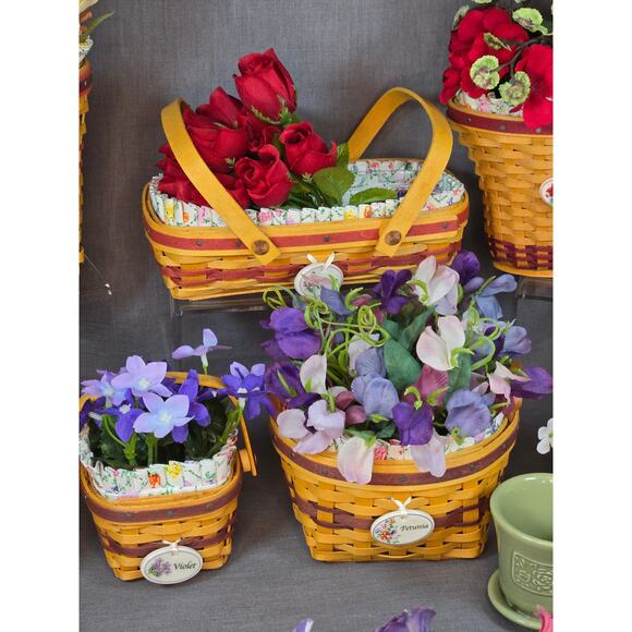 Longaberger Collector's Club Miniature May Series Basket Collection All 14!! - Picture 7 of 8